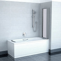 Ravak VS3 Шторка на ванну 114,6x140h см, рифленое стекло, цвет: сатин 795S0U0041