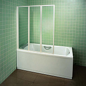 Ravak VS3 Шторка на ванну 114,6x140h см, прозрачное стекло 3 мм, цвет: белый 795S0100Z1