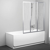 Ravak VS3 Шторка на ванну 129,6x140h см, прозрачное стекло, цвет: сатин 795V0U0041