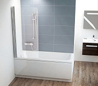 Ravak CVS1 Шторка на ванну левая 80x150h см, прозрачное стекло 6 мм, цвет: хром 7QL40C00Z1