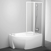Ravak VSK2 Supernova Шторка на ванну правая 90,5x150h см, прозрачное стекло 3 мм, цвет: белый 76P70100Z1