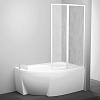 Ravak VSK2 Supernova Шторка на ванну правая 93,5x150h см, прозрачное стекло, цвет: белый 76P8010041