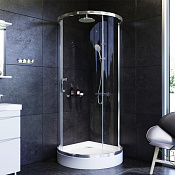 Am.Pm Like Душевой уголок 95х95х190h см, стекло прозрачное 5 мм, без поддона, цвет: хром глянцевый W83G-333-095CT