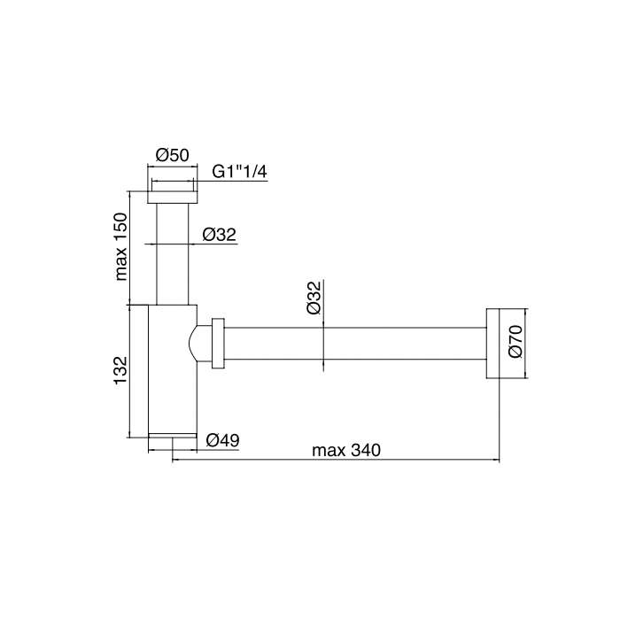 Treemme Ios Сифон для раковины, цвет: золото 24k IT0405DDZZZZ