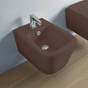 ArtCeram A16 Биде подвесное 36x52 см, 1 отверстие, с переливом, с креплениями, цвет: marrone cocoa ASB001 39 00