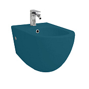 ArtCeram File 2.0 Биде подвесное 37x52 см, 1 отверстие, с переливом, с креплениями, цвет: petrolio FLB001 42 00