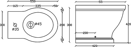 Galassia Ethos Биде напольное, цвет: белый 8438M