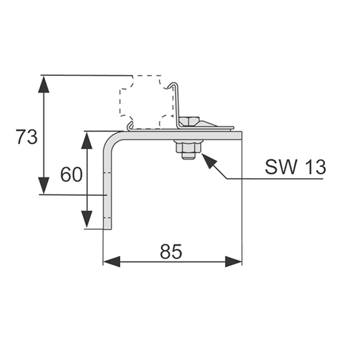 Tece Profil Одинарное крепление 9030002