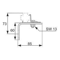 Tece Profil Одинарное крепление 9030002