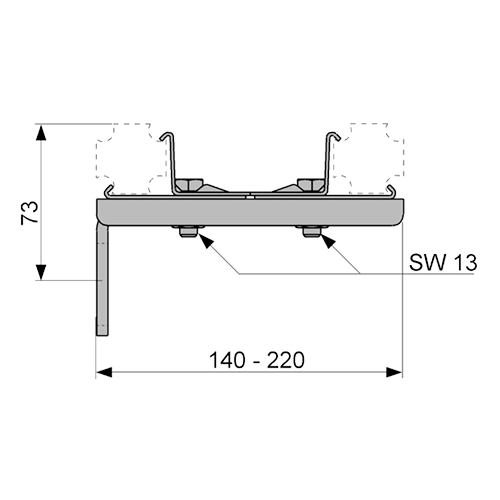 Tece Profil Двойное крепление 9030011