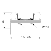Tece Profil Двойное крепление 9030011