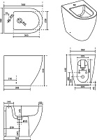 Galassia Dream Биде напольное, цвет: белый 7311