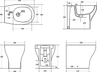 Galassia Eden Биде напольное, цвет: белый 7214