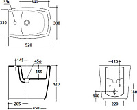 Galassia Sa02 Биде напольное, цвет: белый 8960