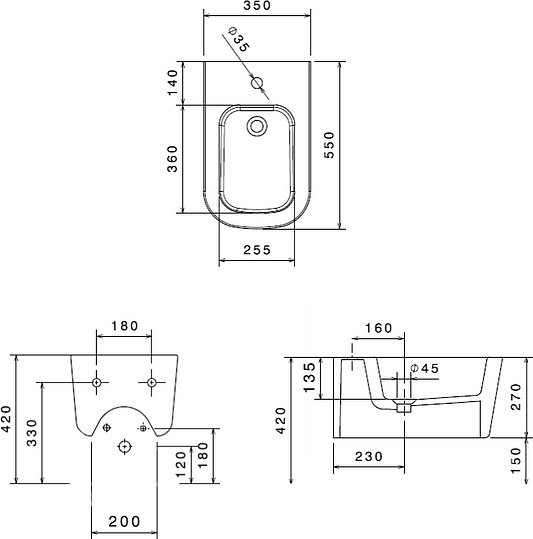 Galassia Meg11 Биде подвесное 5412