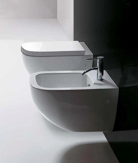 Galassia Plus Design Биде подвесное 35х55 см, с переливом, цвет: белый глянцевый 6112