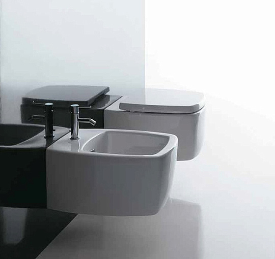 Galassia Sa02 Биде подвесное 38х52 см, с переливом, цвет: белый глянцевый 8970