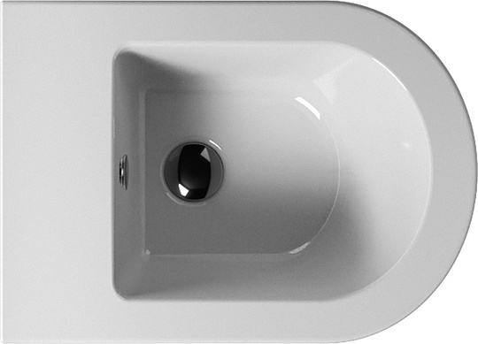 GSI Norm Биде подвесное с 1 отверстием под смеситель и переливом, без крепежа, цвет: белый глянцевый 8665111