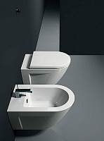 GSI Norm Биде подвесное с 1 отверстием под смеситель и переливом, без крепежа, цвет: белый глянцевый 8665111