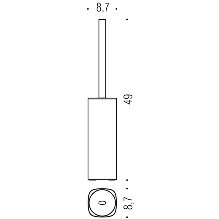 Colombo Design Trenta Ершик для унитаза напольный, с латунной колбой, цвет: chrome B3006.CR