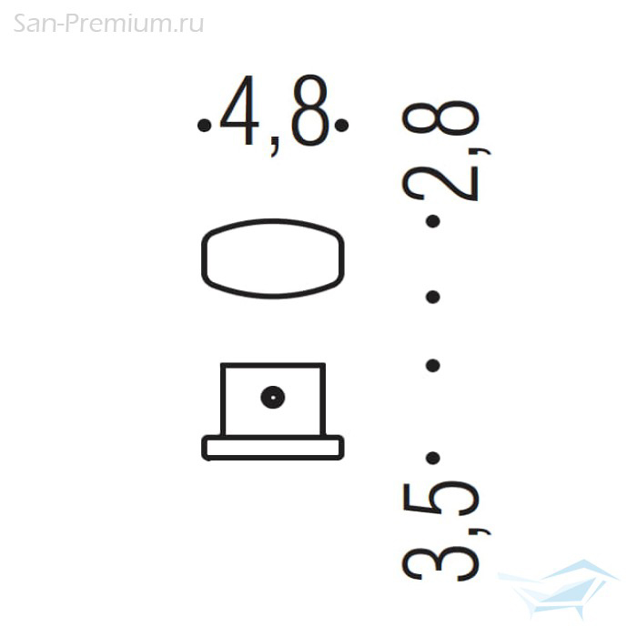 Colombo Design Trenta Крючок для полотенец, подвесной, цвет: chrome BPT17.CR