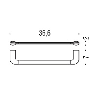 Colombo Design Trenta Полотенцедержатель 36,5см, подвесной, цвет: matt black B3009.NM