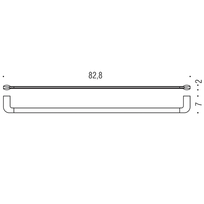 Colombo Design Trenta Полотенцедержатель 82,8 см, подвесной, цвет: chrome B3011XL.CR