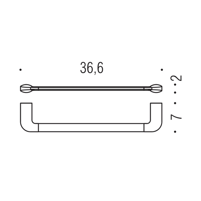 Colombo Design Trenta Полотенцедержатель 36,5 см, подвесной, цвет: matt graphite B3009.GM
