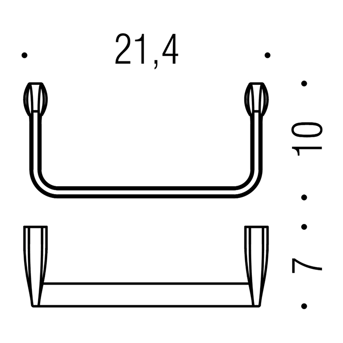 Colombo Design Trenta Полотенцедержатель 21,4х10х7 см, подвесной, цвет: matt graphite B3031.GM