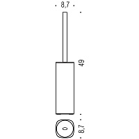 Colombo Design Trenta Ершик для унитаза, напольный, с латунной колбой, цвет: matt black B3006.NM