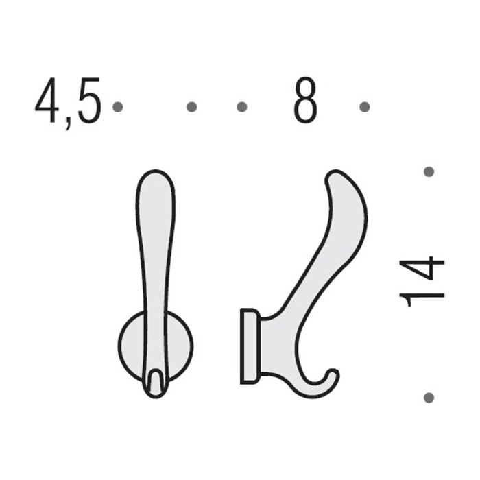 Colombo Design Appenditutto Крючок для полотенец, подвесной, подвесной, цвет: oroplus AR17.OL