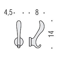 Colombo Design Appenditutto Крючок для полотенец, подвесной, подвесной, цвет: oroplus AR17.OL
