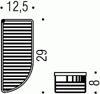 Colombo Design Angolari Угловая полочка, подвесная, цвет: chrome B9608.CR