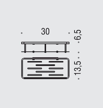 Colombo Design Angolari Полка для душа 30x13.5x6.5h, подвесная, цвет: chrome B9640.CR