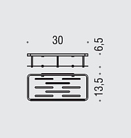 Colombo Design Angolari Полка для душа 30x13.5x6.5h, подвесная, цвет: chrome B9640.CR