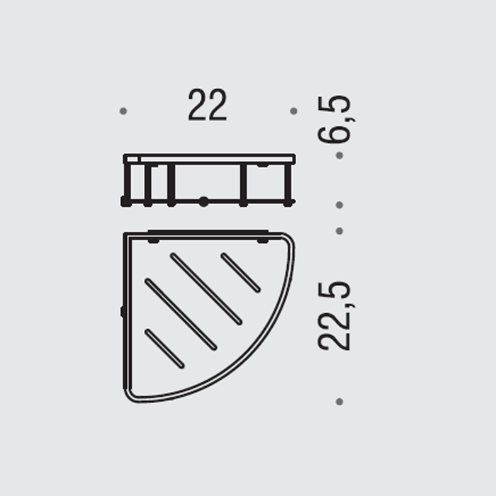 Colombo Design Angolari Угловая полочка, подвесная, цвет: chrome B9642.CR