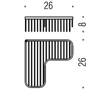 Colombo Design Angolari Угловая полочка, подвесная, цвет: chrome B9611.CR