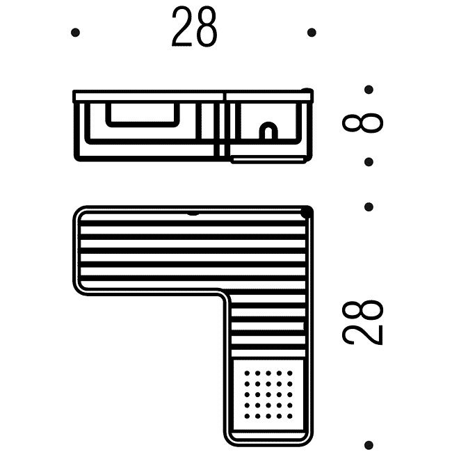 Colombo Design Angolari Угловая полочка, подвесная, цвет: chrome B9614.CR