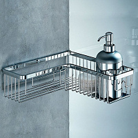 Colombo Design Angolari Угловая полочка, подвесная, цвет: chrome B9614.CR