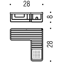 Colombo Design Angolari Угловая полочка, подвесная, цвет: chrome B9614.CR