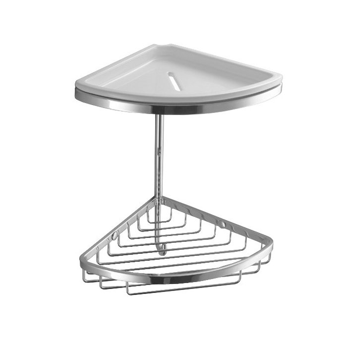 Colombo Design Angolari Полочка-решетка угловая, подвесная, цвет: chrome B9601.CR-CBL