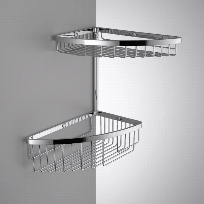 Colombo Design Angolari Двойная угловая полочка, подвесная, цвет: chrome B9609.CR