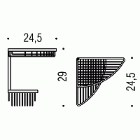 Colombo Design Angolari Двойная угловая полочка, подвесная, цвет: chrome B9609.CR