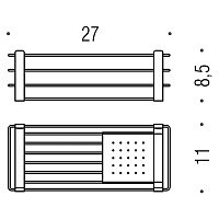 Colombo Design Angolari Полка металлическая, подвесная, цвет: matt gold B9632.OM