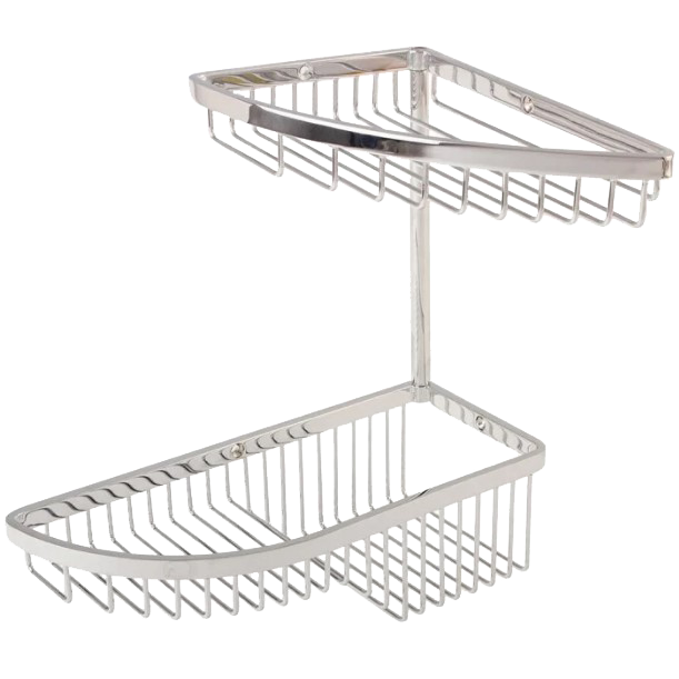 Colombo Design Angolari Двойная угловая полочка, подвесная, цвет: chrome B9607.CR