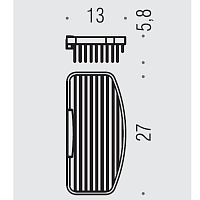 Colombo Design Angolari Полка металлическая, 27х13хh5,8 см, подвесная, цвет: chrome B9647.CR