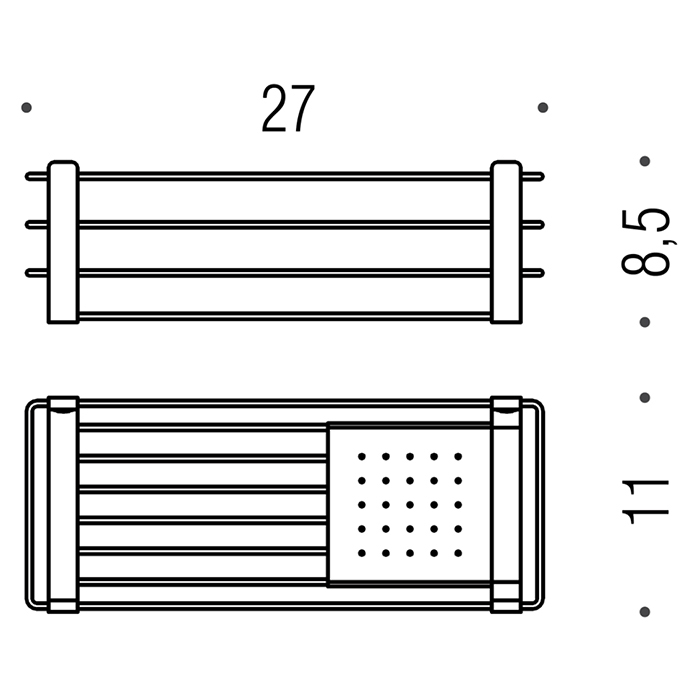 Colombo Design Angolari Полка металлическая, подвесная, цвет: matt graphite B9632.GM