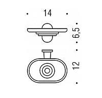 Colombo Design Bart Мыльница подвесная со стеклянной чашей, латунь, цвет: chrome B2201