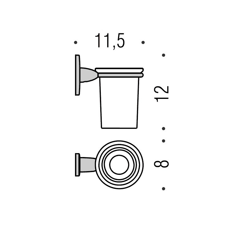 Colombo Design Bart Стакан подвесной, матовое стекло, латунь, цвет: chrome B2202