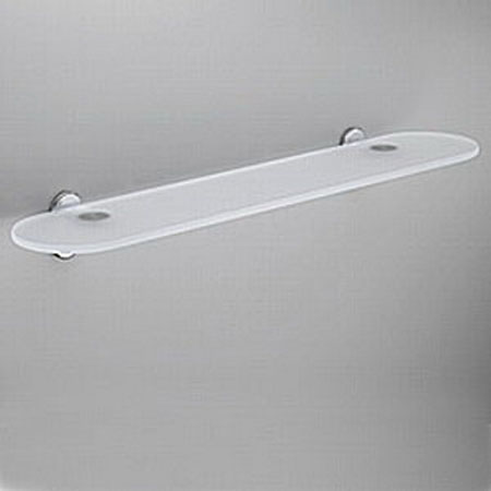 Colombo Design Bart Полочка стеклянная 60x13,5 см, подвесная, стекло матовое, цвет: chrome B2216